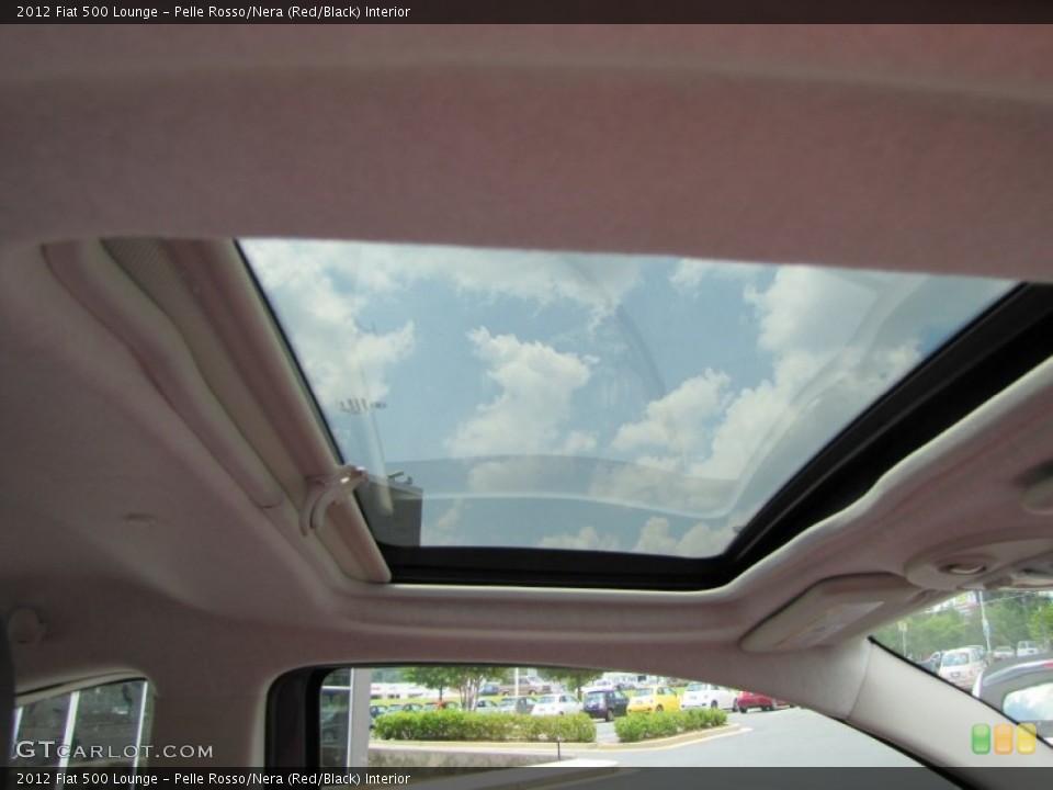 Pelle Rosso/Nera (Red/Black) Interior Sunroof for the 2012 Fiat 500 Lounge #56329671