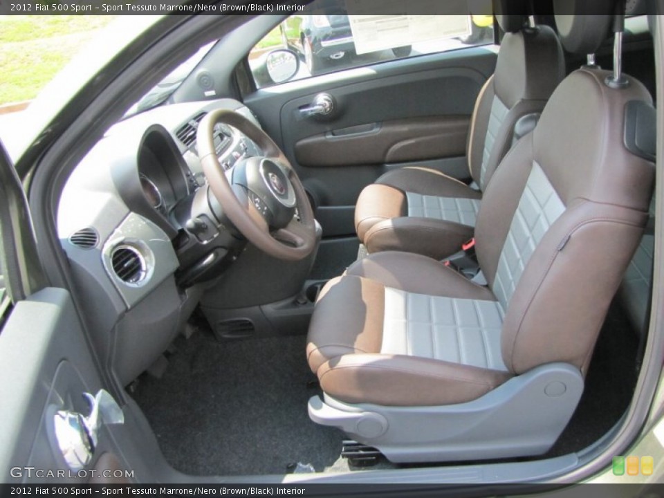 Sport Tessuto Marrone/Nero (Brown/Black) Interior Photo for the 2012 Fiat 500 Sport #56330241