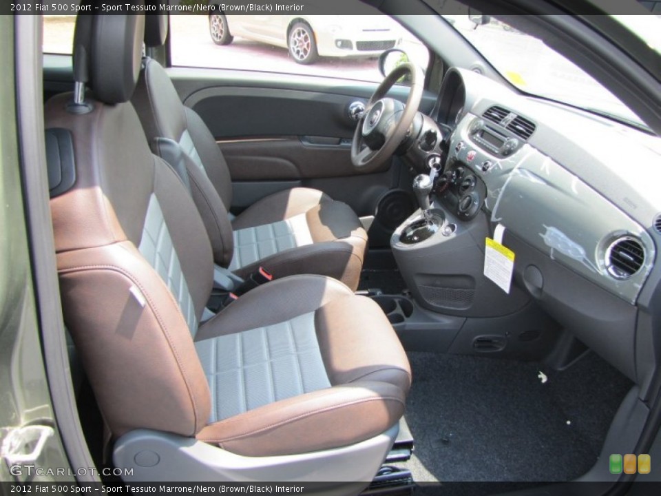 Sport Tessuto Marrone/Nero (Brown/Black) Interior Photo for the 2012 Fiat 500 Sport #56330268