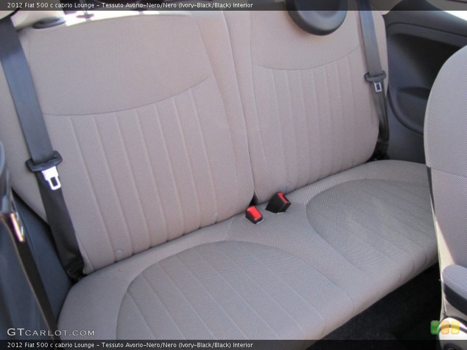 Tessuto Avorio-Nero/Nero (Ivory-Black/Black) Interior Photo for the 2012 Fiat 500 c cabrio Lounge #56330379