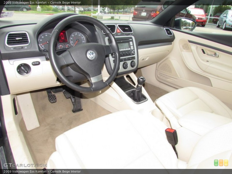 Cornsilk Beige Interior Dashboard for the 2009 Volkswagen Eos Komfort #56330402