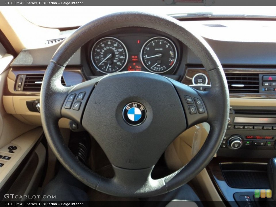 Beige Interior Steering Wheel for the 2010 BMW 3 Series 328i Sedan #56332995