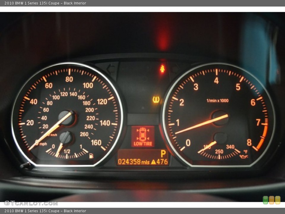 Black Interior Gauges for the 2010 BMW 1 Series 135i Coupe #56342143