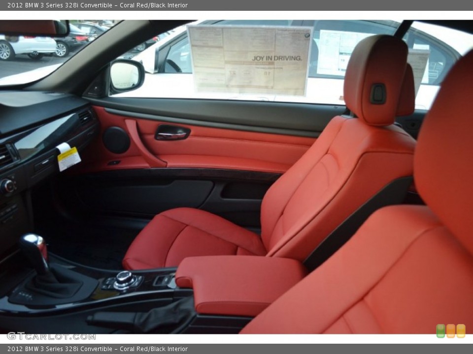 Coral Red/Black Interior Photo for the 2012 BMW 3 Series 328i Convertible #56342779