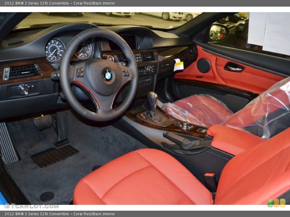 Coral Red/Black Interior Photo for the 2012 BMW 3 Series 328i Convertible #56342893