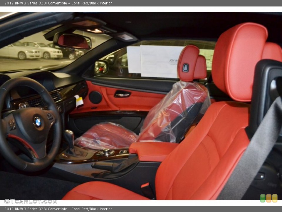 Coral Red/Black Interior Photo for the 2012 BMW 3 Series 328i Convertible #56342899