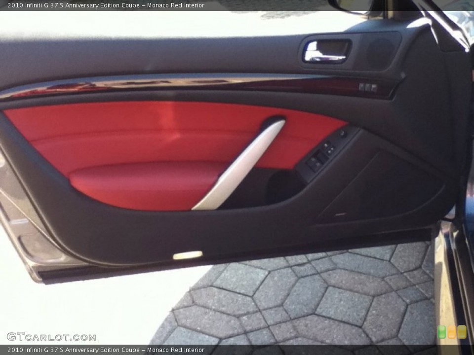 Monaco Red Interior Door Panel for the 2010 Infiniti G 37 S Anniversary Edition Coupe #56345360