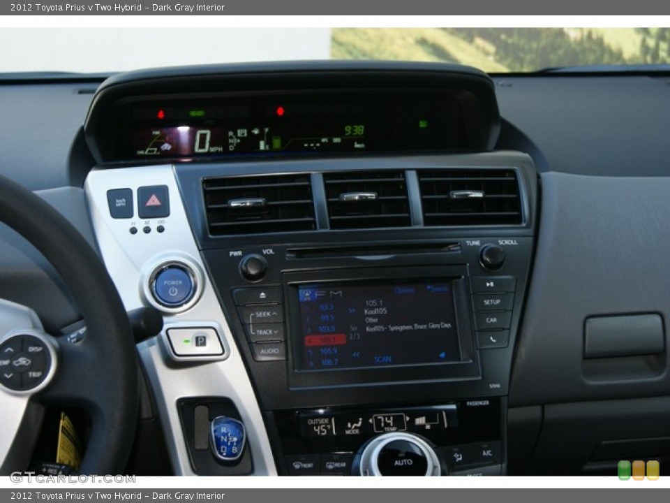 Dark Gray Interior Controls for the 2012 Toyota Prius v Two Hybrid #56345632