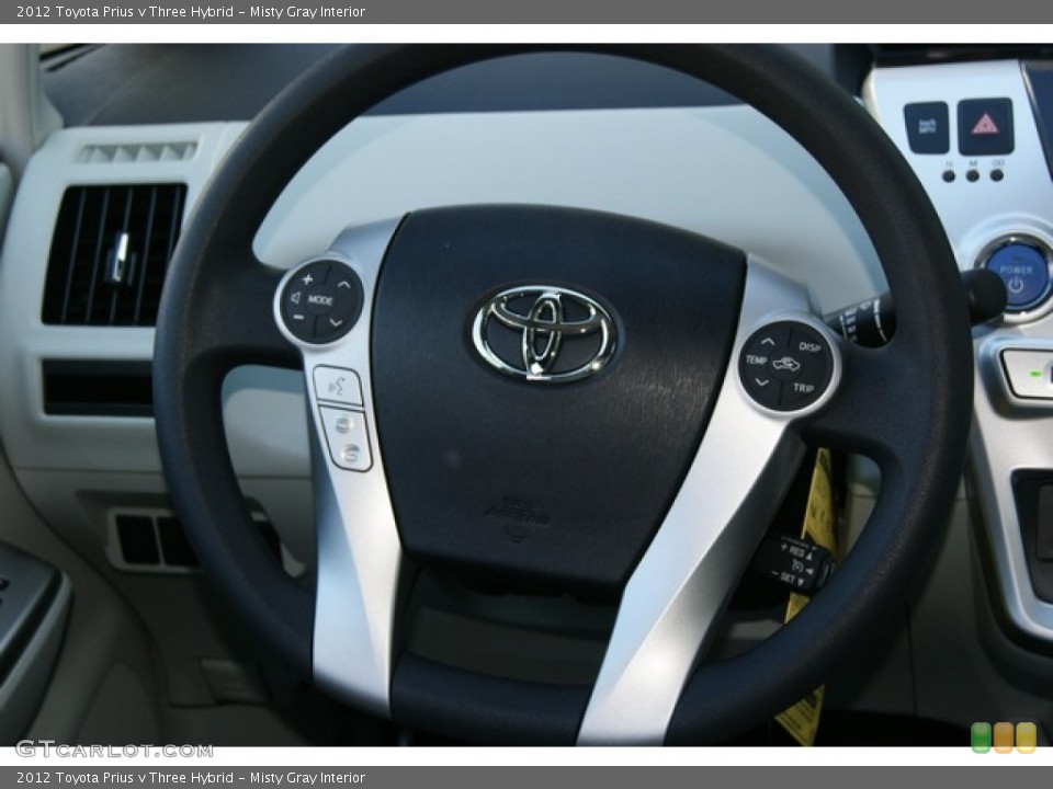 Misty Gray Interior Steering Wheel for the 2012 Toyota Prius v Three Hybrid #56345716
