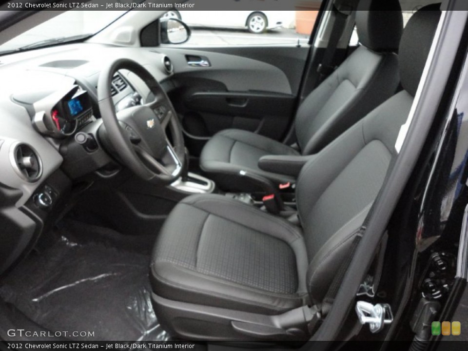 Jet Black/Dark Titanium Interior Photo for the 2012 Chevrolet Sonic LTZ Sedan #56350056