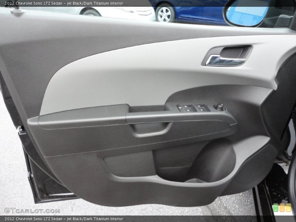 Jet Black/Dark Titanium Interior Door Panel for the 2012 Chevrolet Sonic LTZ Sedan #56350087
