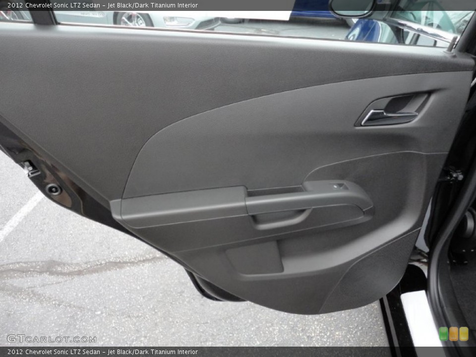Jet Black/Dark Titanium Interior Door Panel for the 2012 Chevrolet Sonic LTZ Sedan #56350096