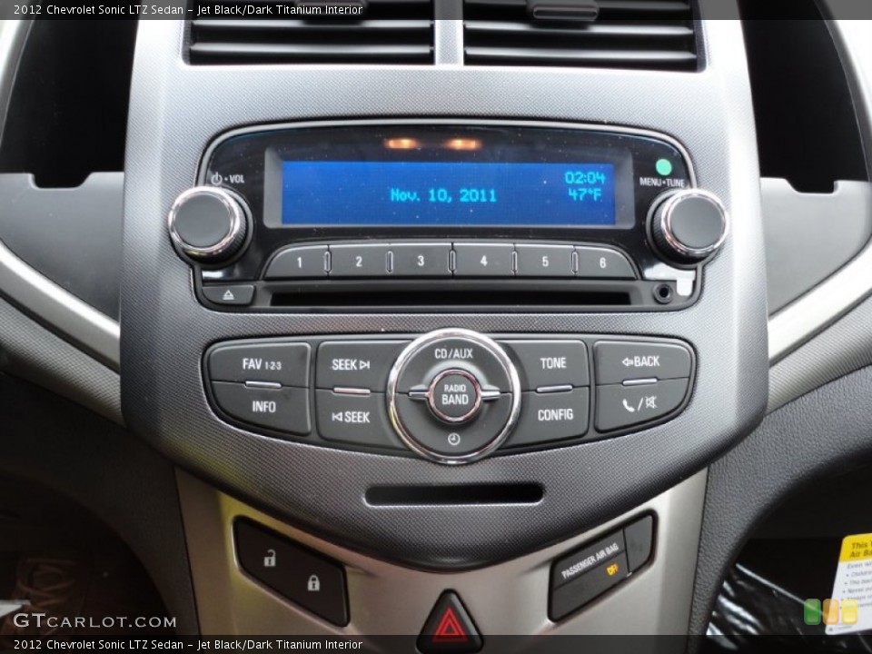 Jet Black/Dark Titanium Interior Audio System for the 2012 Chevrolet Sonic LTZ Sedan #56350123