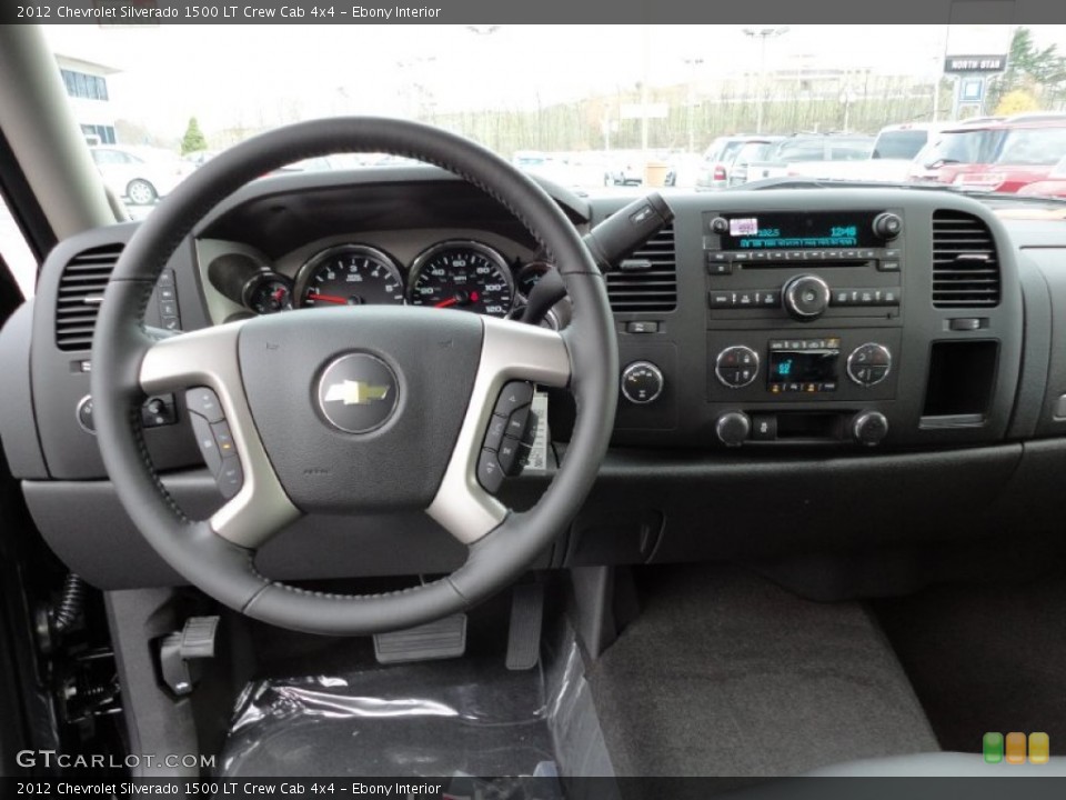 Ebony Interior Dashboard for the 2012 Chevrolet Silverado 1500 LT Crew Cab 4x4 #56350426
