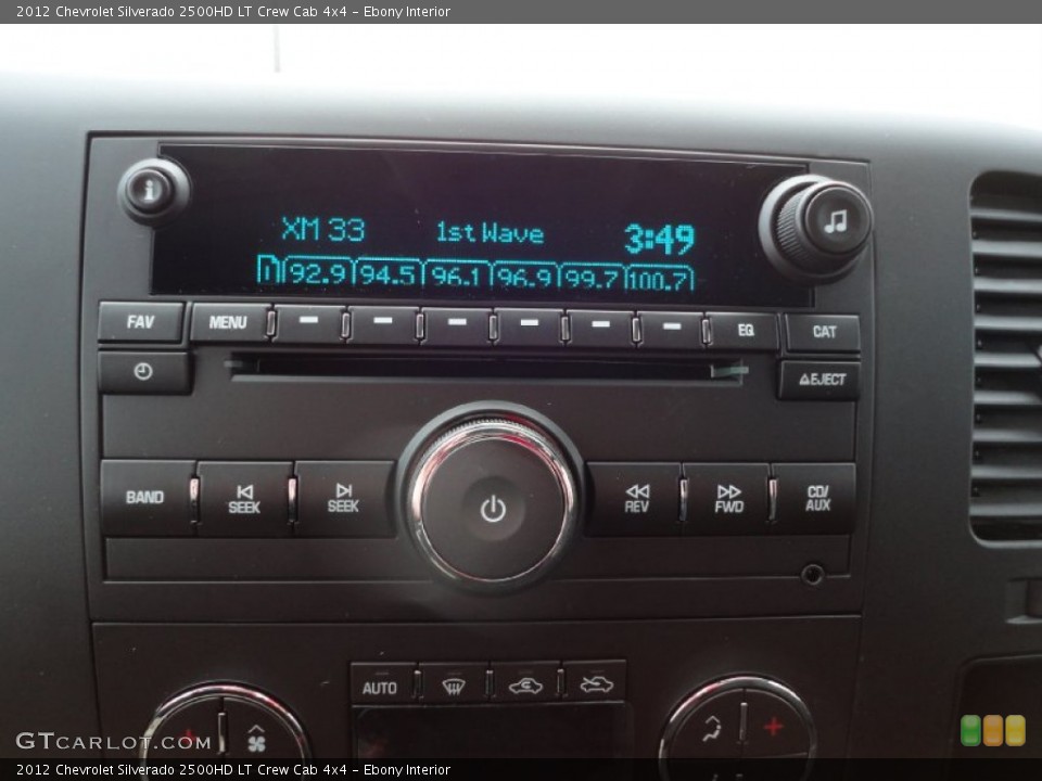 Ebony Interior Audio System for the 2012 Chevrolet Silverado 2500HD LT Crew Cab 4x4 #56350654