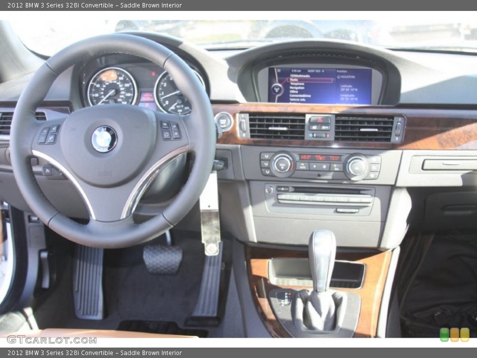Saddle Brown Interior Dashboard for the 2012 BMW 3 Series 328i Convertible #56358853
