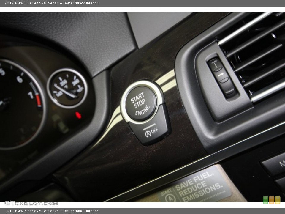 Oyster/Black Interior Controls for the 2012 BMW 5 Series 528i Sedan #56359072