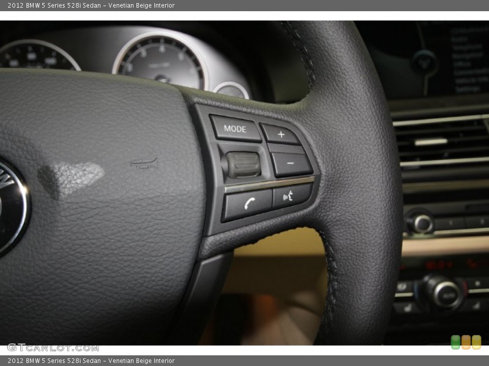 Venetian Beige Interior Controls for the 2012 BMW 5 Series 528i Sedan #56359578