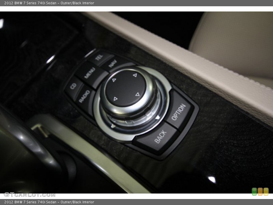 Oyster/Black Interior Controls for the 2012 BMW 7 Series 740i Sedan #56359789