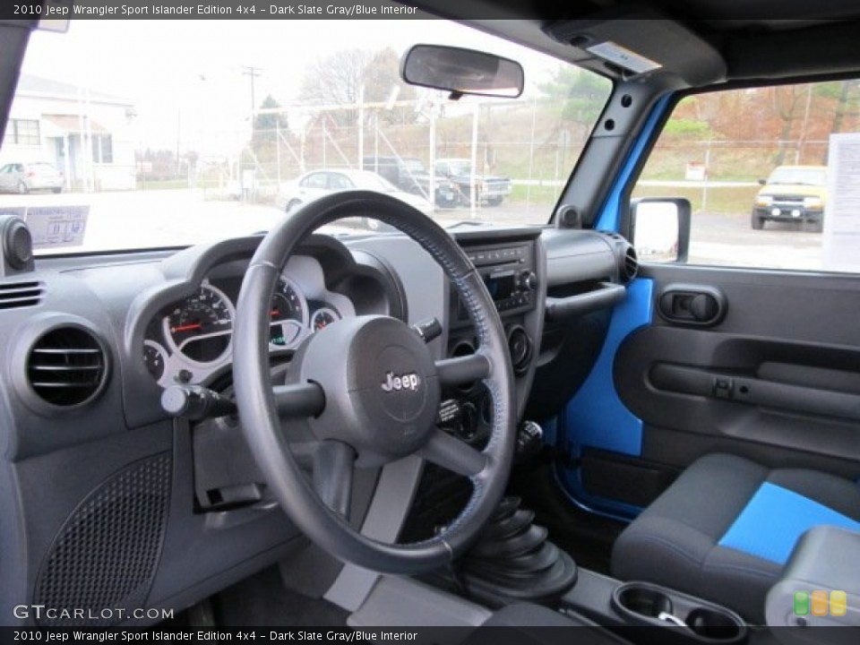 Dark Slate Gray/Blue Interior Photo for the 2010 Jeep Wrangler Sport Islander Edition 4x4 #56360495