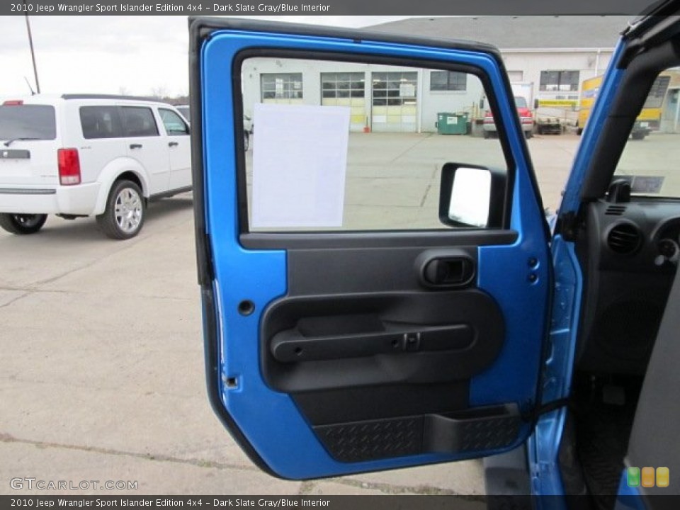 Dark Slate Gray/Blue Interior Door Panel for the 2010 Jeep Wrangler Sport Islander Edition 4x4 #56360504