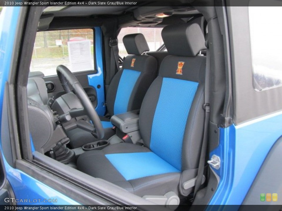 Dark Slate Gray/Blue Interior Photo for the 2010 Jeep Wrangler Sport Islander Edition 4x4 #56360530