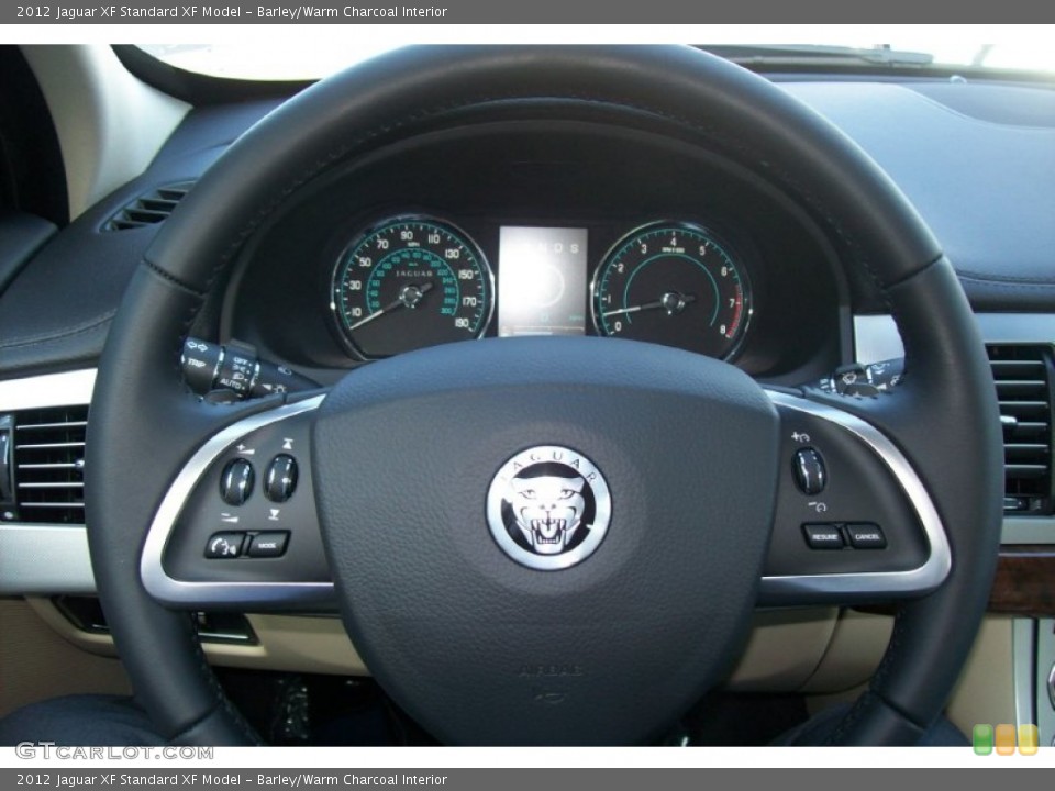 Barley/Warm Charcoal Interior Steering Wheel for the 2012 Jaguar XF  #56365816