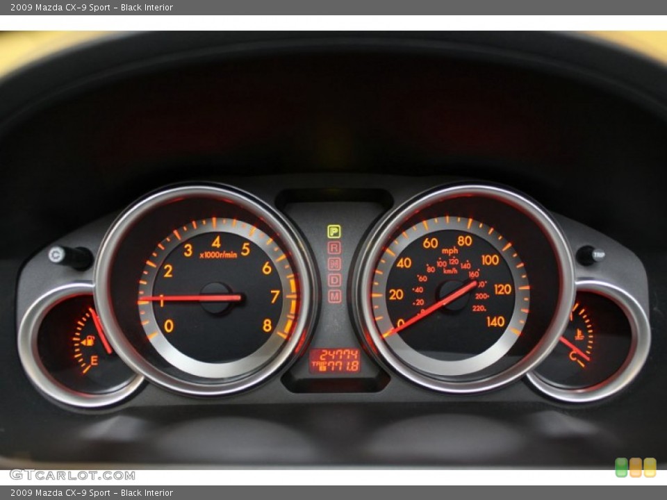 Black Interior Gauges for the 2009 Mazda CX-9 Sport #56366023