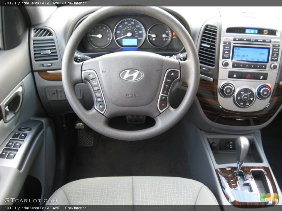 Gray Interior Dashboard for the 2012 Hyundai Santa Fe GLS AWD #56367529