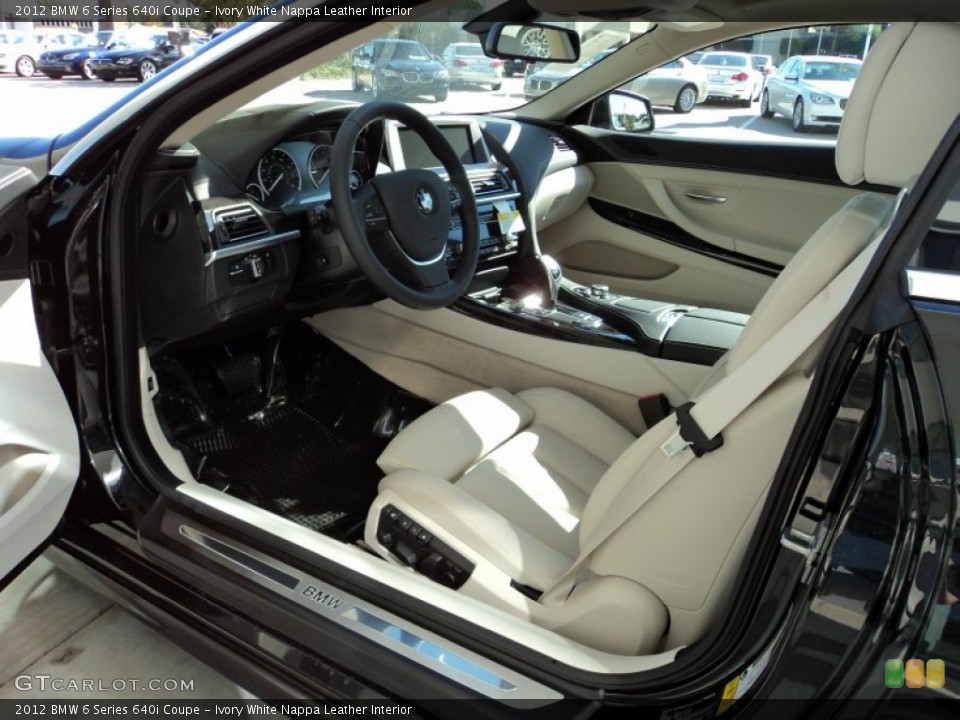 Ivory White Nappa Leather Interior Photo for the 2012 BMW 6 Series 640i Coupe #56370391