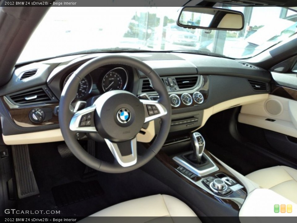 Beige Interior Dashboard for the 2012 BMW Z4 sDrive28i #56371531