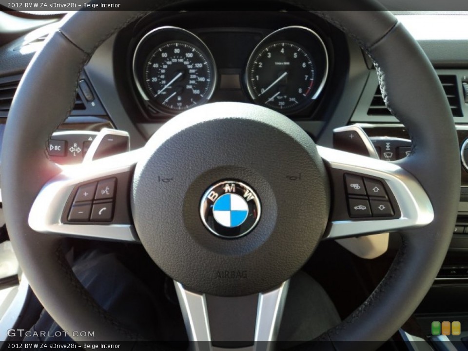 Beige Interior Steering Wheel for the 2012 BMW Z4 sDrive28i #56371540