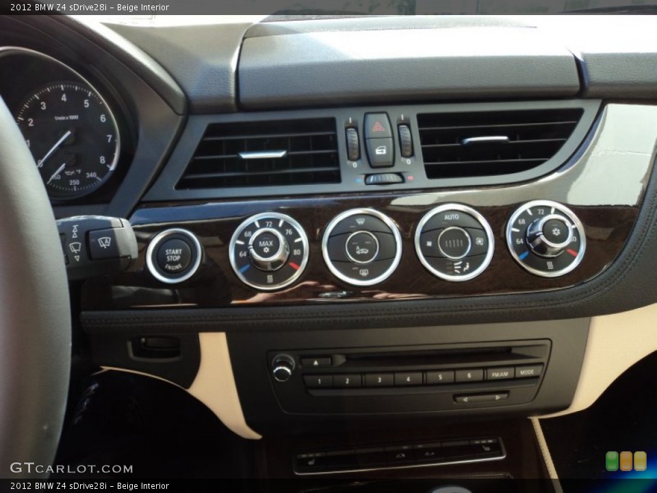 Beige Interior Controls for the 2012 BMW Z4 sDrive28i #56371549