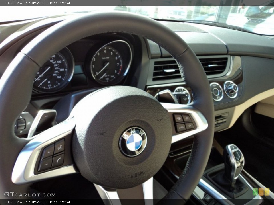 Beige Interior Steering Wheel for the 2012 BMW Z4 sDrive28i #56371558