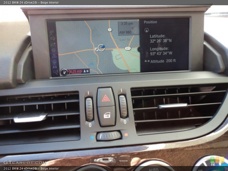 Beige Interior Navigation for the 2012 BMW Z4 sDrive28i #56371567