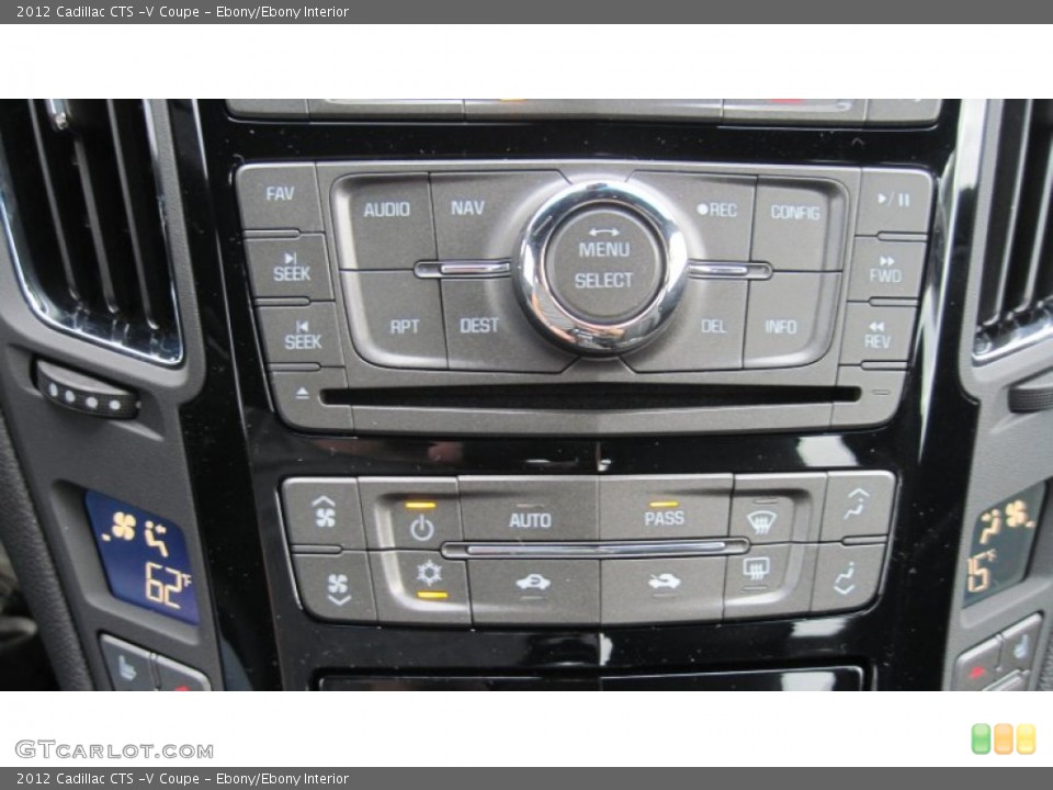 Ebony/Ebony Interior Controls for the 2012 Cadillac CTS -V Coupe #56373388