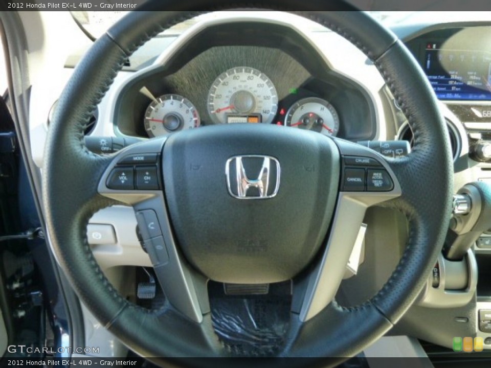 Gray Interior Steering Wheel for the 2012 Honda Pilot EX-L 4WD #56373418