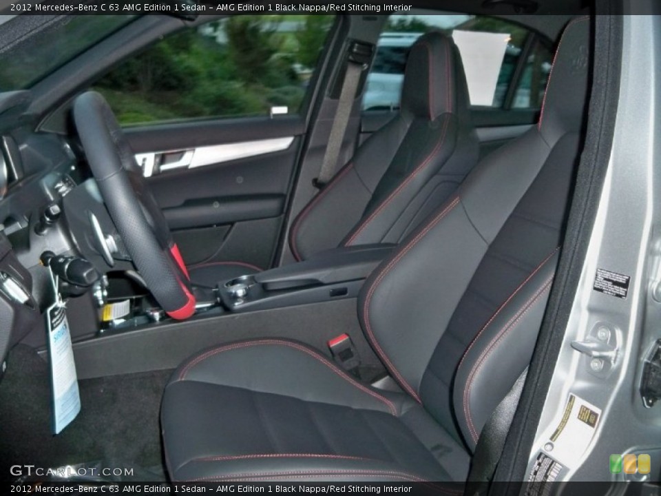 AMG Edition 1 Black Nappa/Red Stitching Interior Photo for the 2012 Mercedes-Benz C 63 AMG Edition 1 Sedan #56378905