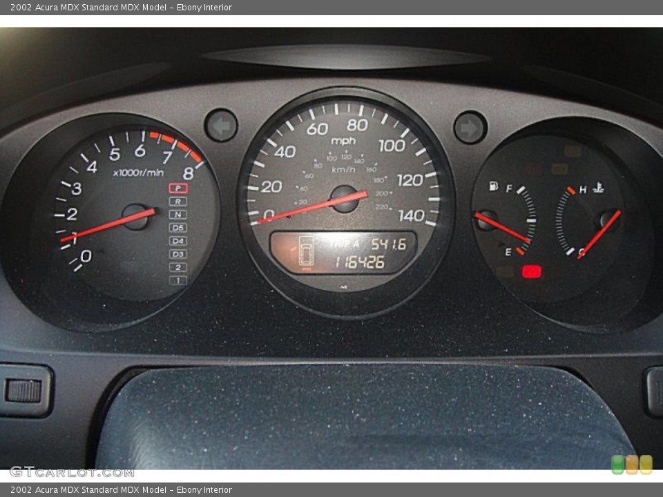 Ebony Interior Gauges for the 2002 Acura MDX  #56378986