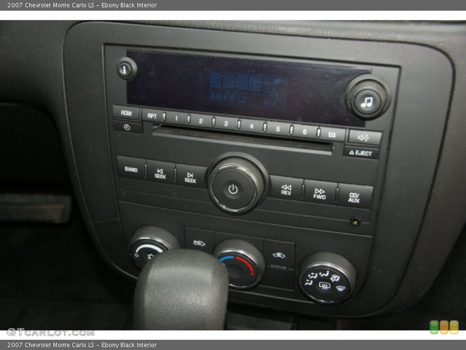 Ebony Black Interior Audio System for the 2007 Chevrolet Monte Carlo LS #56384281