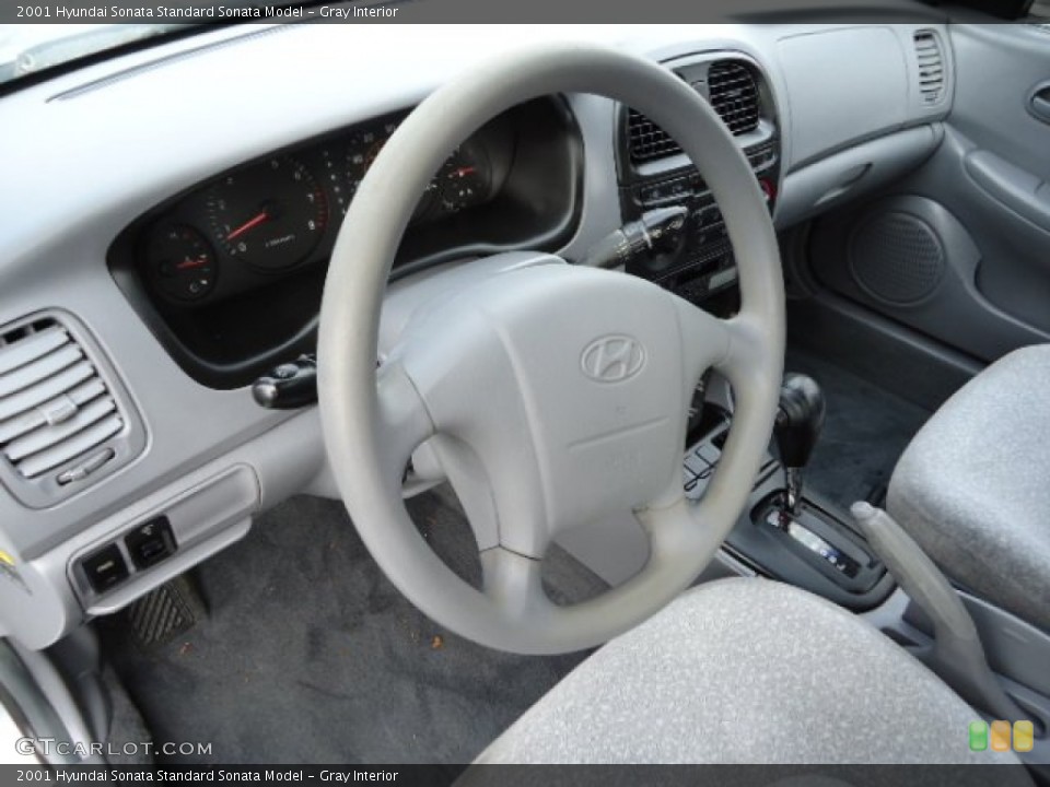 Gray Interior Steering Wheel for the 2001 Hyundai Sonata  #56384554