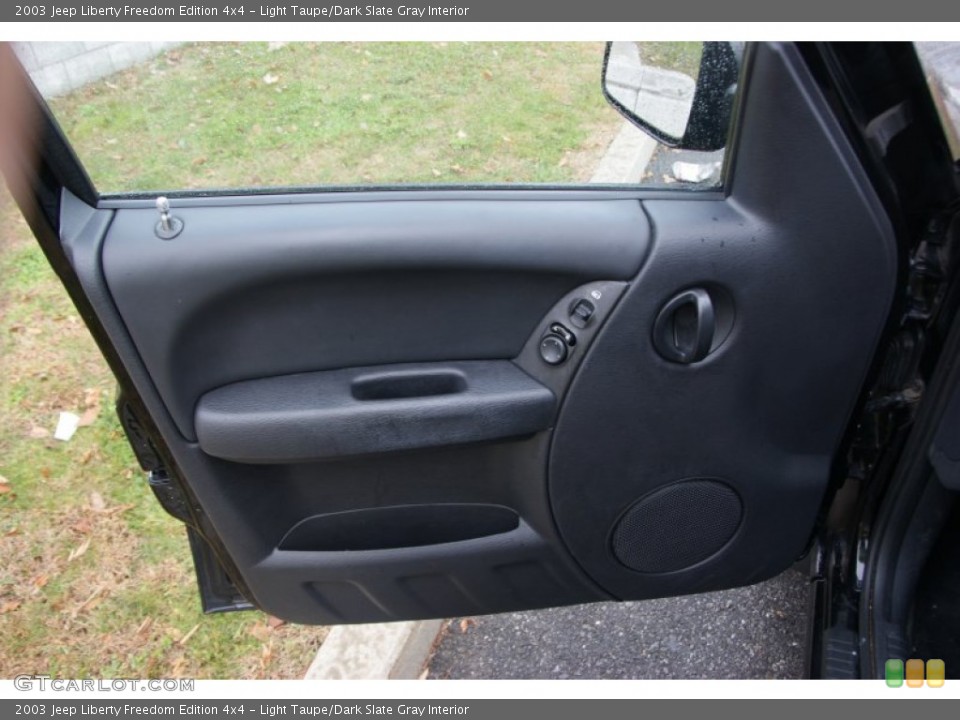 Light Taupe/Dark Slate Gray Interior Door Panel for the 2003 Jeep Liberty Freedom Edition 4x4 #56385019