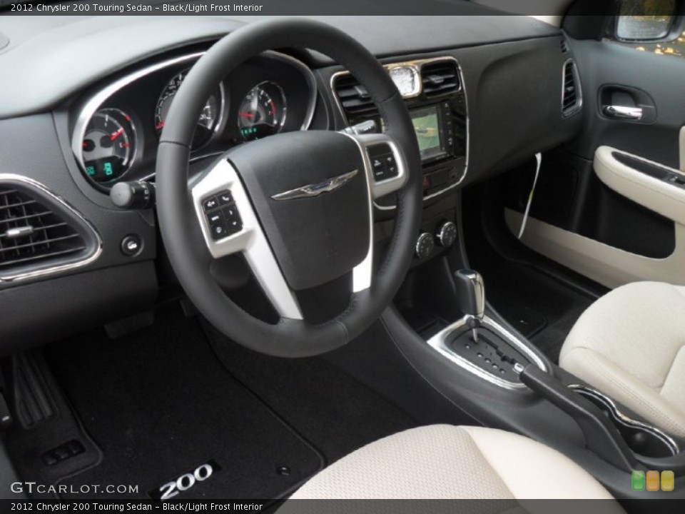 Black/Light Frost Interior Prime Interior for the 2012 Chrysler 200 Touring Sedan #56385769