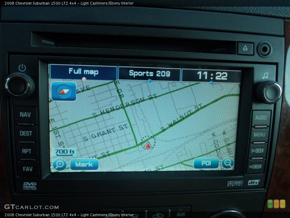Light Cashmere/Ebony Interior Navigation for the 2008 Chevrolet Suburban 1500 LTZ 4x4 #56386243
