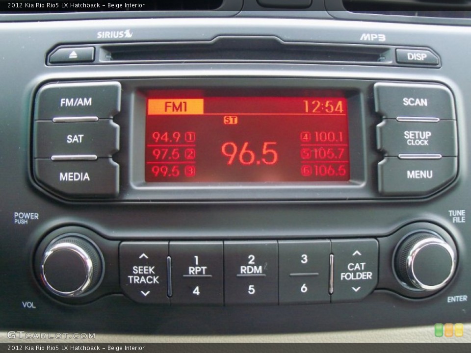 Beige Interior Audio System for the 2012 Kia Rio Rio5 LX Hatchback #56387503