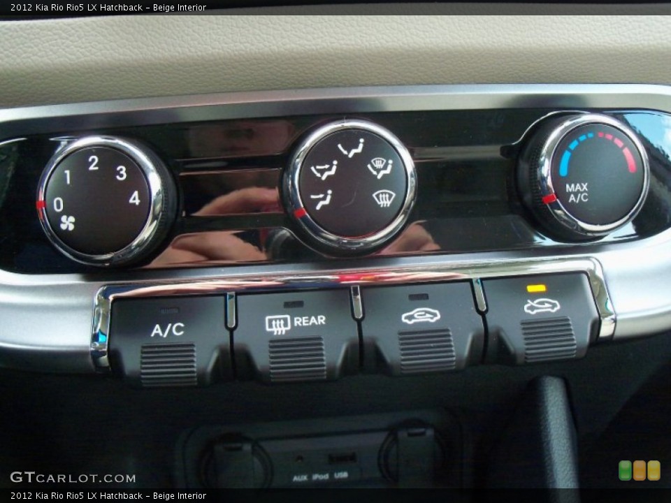 Beige Interior Controls for the 2012 Kia Rio Rio5 LX Hatchback #56387512