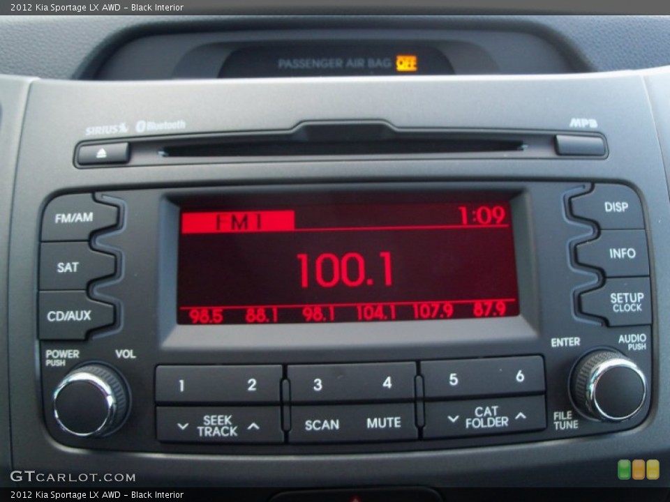 Black Interior Audio System for the 2012 Kia Sportage LX AWD #56388805