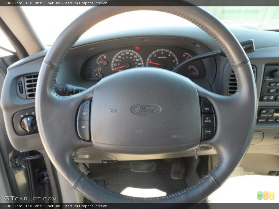 Medium Graphite Interior Steering Wheel for the 2002 Ford F150 Lariat SuperCab #56389240