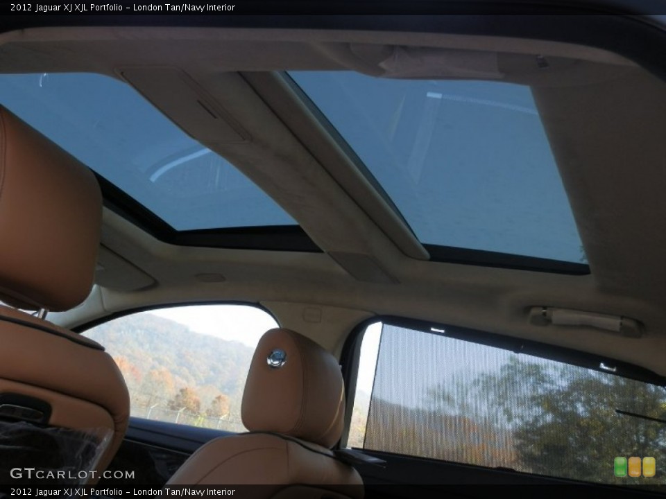 London Tan/Navy Interior Sunroof for the 2012 Jaguar XJ XJL Portfolio #56389426