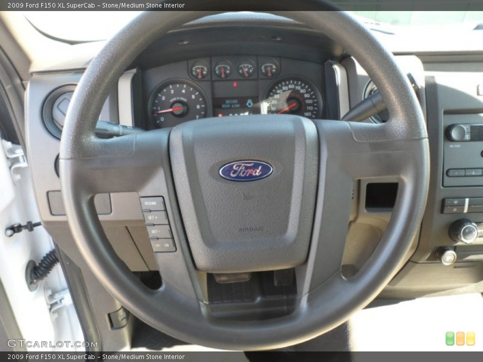 Stone/Medium Stone Interior Steering Wheel for the 2009 Ford F150 XL SuperCab #56389630
